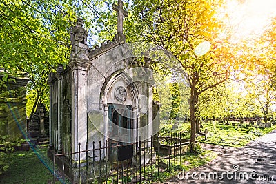 Mausoleum in Brompton Cemetery Editorial Stock Photo