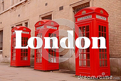 London, UK city name typography postcard Stock Photo