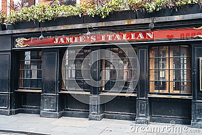 Jamies Italian Restaurant in Soho Editorial Stock Photo