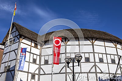 Shakespeares Globe Theatre in London, UK Editorial Stock Photo