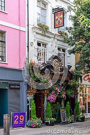 View of the Cross Keys pub in London, UK on July 27, 2013 Editorial Stock Photo
