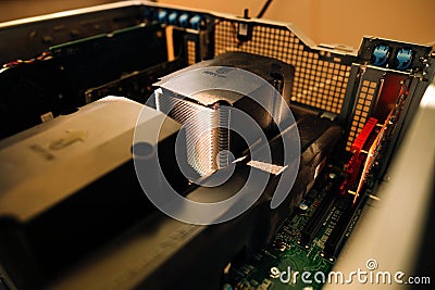 Inside View of a Computer System Editorial Stock Photo