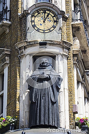 The Black Friar Statue in London Editorial Stock Photo