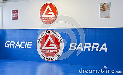 Brazilian Jiu Jitsu mixed martial arts grappling training at Fulham Gracie Barra academy in London, UK Editorial Stock Photo