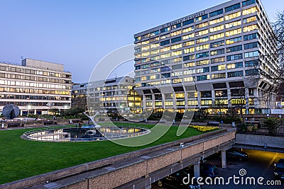 London, UK - March 15, 2016: St Thomas Hospital across the British parliament Editorial Stock Photo