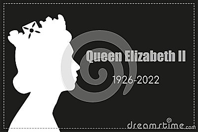 London, UK - September 08, 2022 -Queen Elizabeth II death Vector Illustration