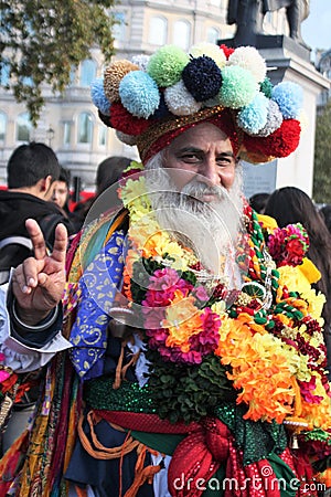 London, UK. 16th October, 2016. The Mayor of London Festival Of Diwali performers and scenes at Trafalgar Square Editorial Stock Photo