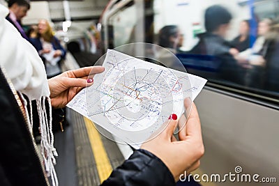 London Underground Map Editorial Stock Photo