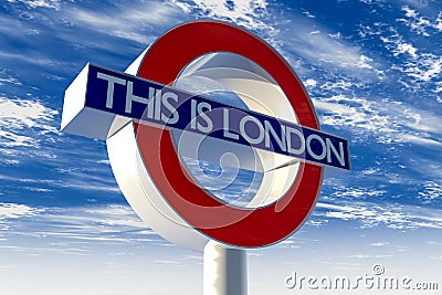 This is London Underground Sign Cartoon Illustration