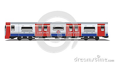 London Underground Tube Train Stock Photo