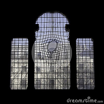 LONDON, UNITED KINGDOM - Feb 19, 2013: The beautiful East Window in St Martin in the Fields Editorial Stock Photo