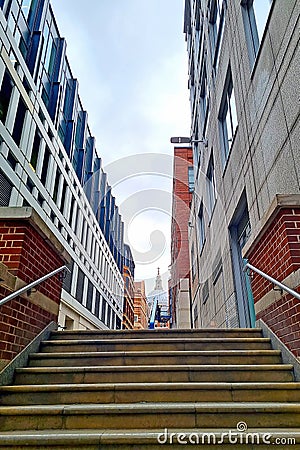 London, United Kingdom, February 7, 2022: beautiful bright architecture in London. Stock Photo