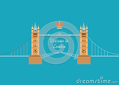 London, United Kingdom flat icons design travel Vector Illustration