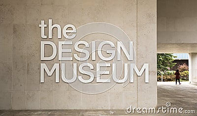 London, United Kingdom, 18th July 2019, entrance to the Design Museum in Kensington Editorial Stock Photo