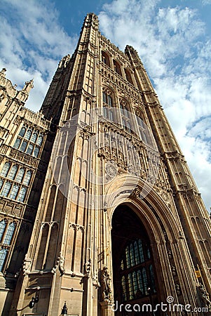 London - Victoria Tower - Westminster Stock Photo