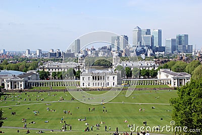 London View from Greenwhick Park Editorial Stock Photo