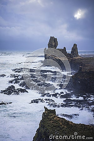 Londrangar in Snaefellsness Peninsula, Iceland Stock Photo