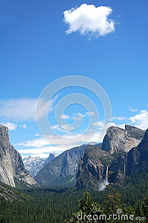 Lone Cloud over Yosemite Stock Photo