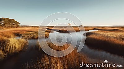 Lone Duck In A Lively Marsh: A Filip Hodas-inspired 8k National Geographic Photo Of Southern Countryside Stock Photo