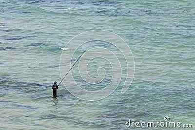 Lone fisherman Editorial Stock Photo