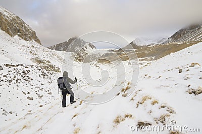 Lone hiker Stock Photo