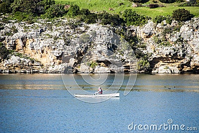 Lone Kayaker Stock Photo