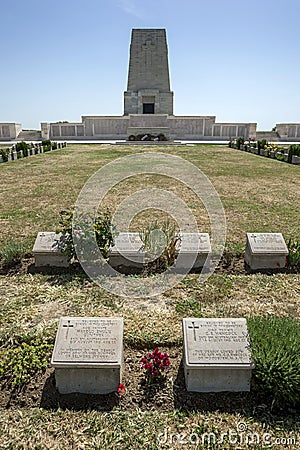 The Lone Pine Cemetery at Gallipoli in Turkey. Editorial Stock Photo
