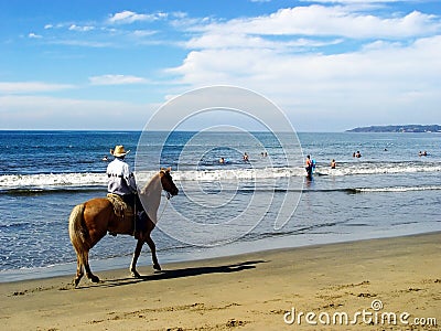 Lone rider Stock Photo