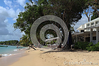 Restaurant beachBarbados Editorial Stock Photo