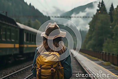 Solo Traveler Adventure - Exploring World Alone with Independence Stock Photo