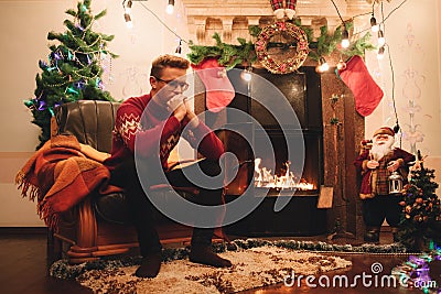 Loneliness at Christmas Stock Photo