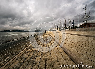 Loneliness in Lisbon. Portugal. Stock Photo