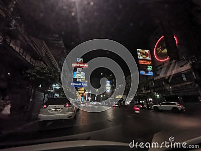 A lonely Bangkok night life in COVID-19 outbreak Editorial Stock Photo