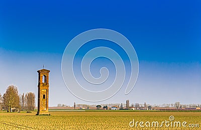 Lonely bell tower Stock Photo