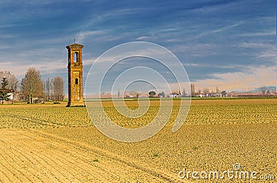 Lonely bell tower Stock Photo