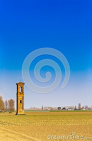 Lonely bell tower Stock Photo