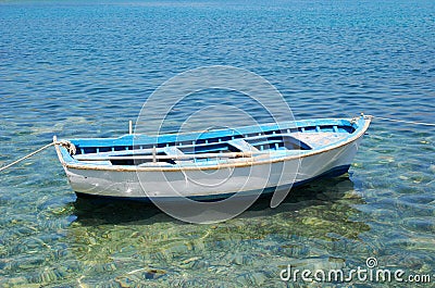 Lonely boat Stock Photo