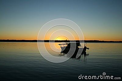 Lonely Boat Stock Photo