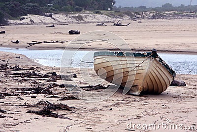 A lonely boat Stock Photo