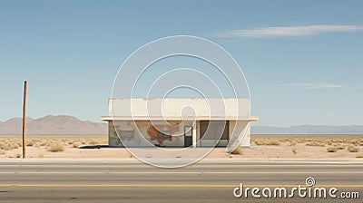 Eerily Realistic Abandoned Building In Desert: A Cody Ellingham Inspired Photo Stock Photo