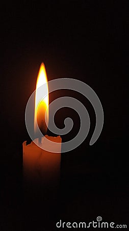 Lonely candle Stock Photo