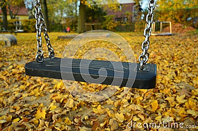 Lonely child swing Stock Photo