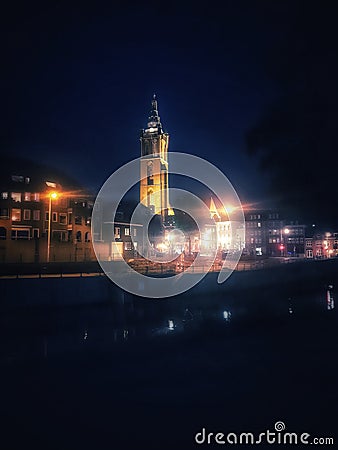 Lonely Church on Nice Late Evening Stock Photo