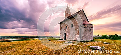 Lonely Drazovsky church in the country, Slovakia Stock Photo