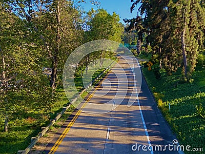 Lonely Freeway During Lockdown Stock Photo