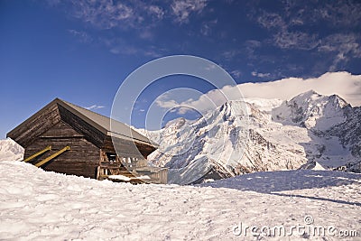 Lonely house in the mountains Stock Photo