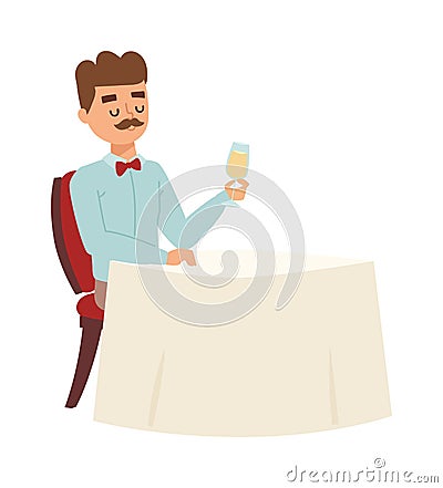 Lonely man vector illustration. Vector Illustration