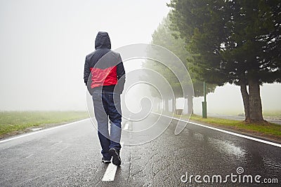 Lonely man Stock Photo