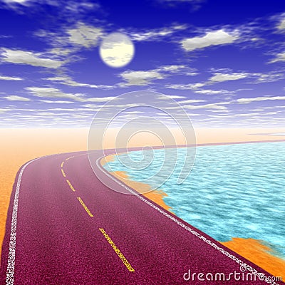 Lonely road to nowhere Stock Photo