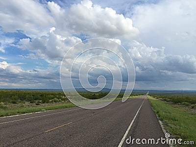 Lonely Texas Road Stock Photo